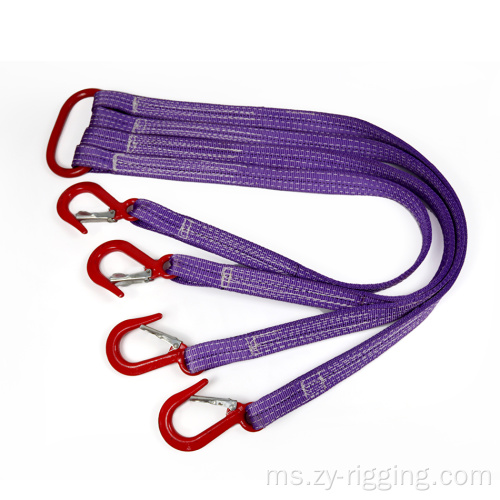 Multi-kaki 4 kaki mengangkat pengendalian sling webbing bulat